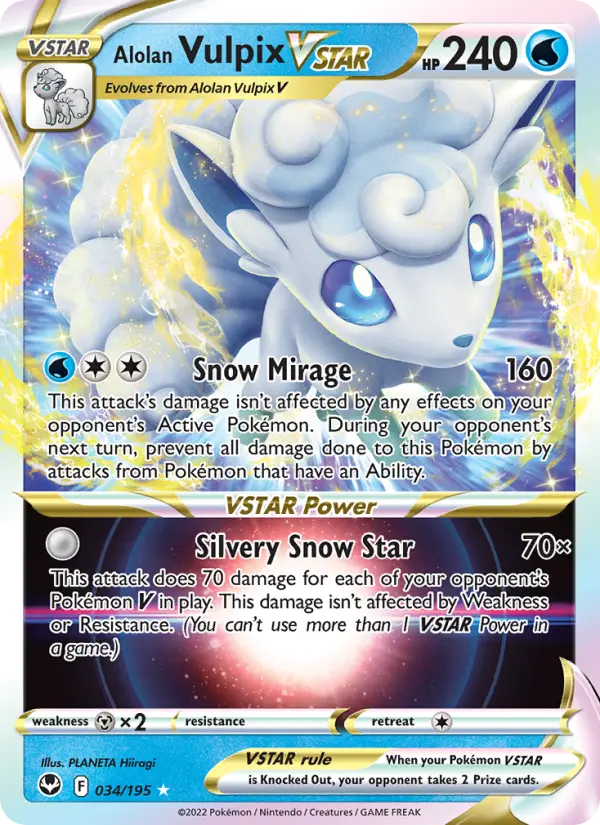 Alolan Vulpix VSTAR #034 — Silver Tempest