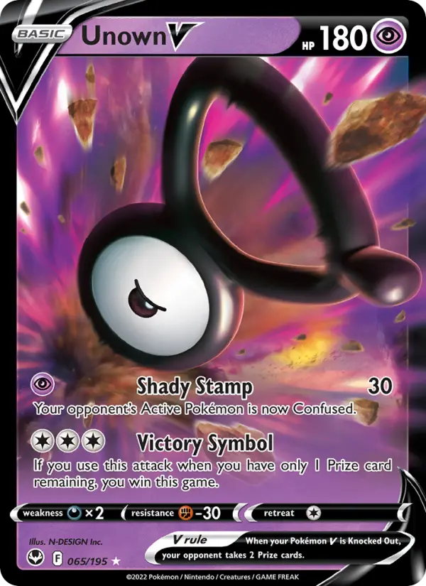 Unown V #065 — Silver Tempest