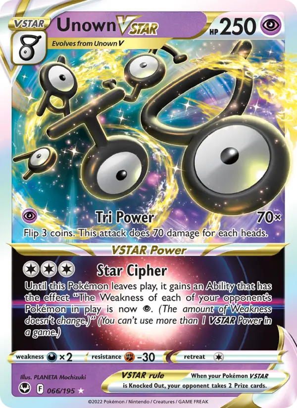Unown VSTAR #066 — Silver Tempest