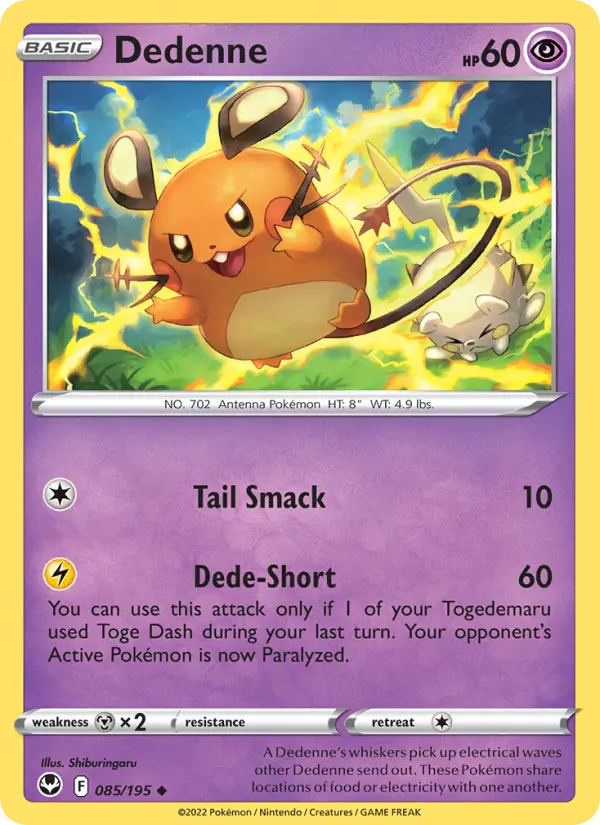 Dedenne #085 — Silver Tempest