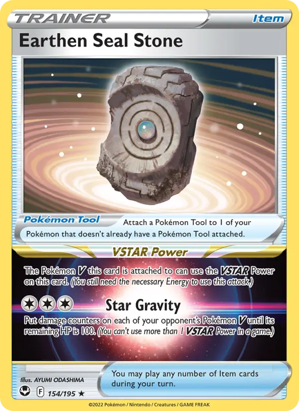 Earthen Seal Stone #154 — Silver Tempest