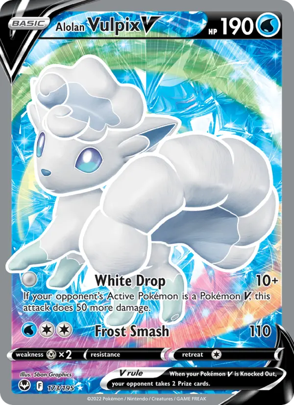 Alolan Vulpix V #173 — Silver Tempest