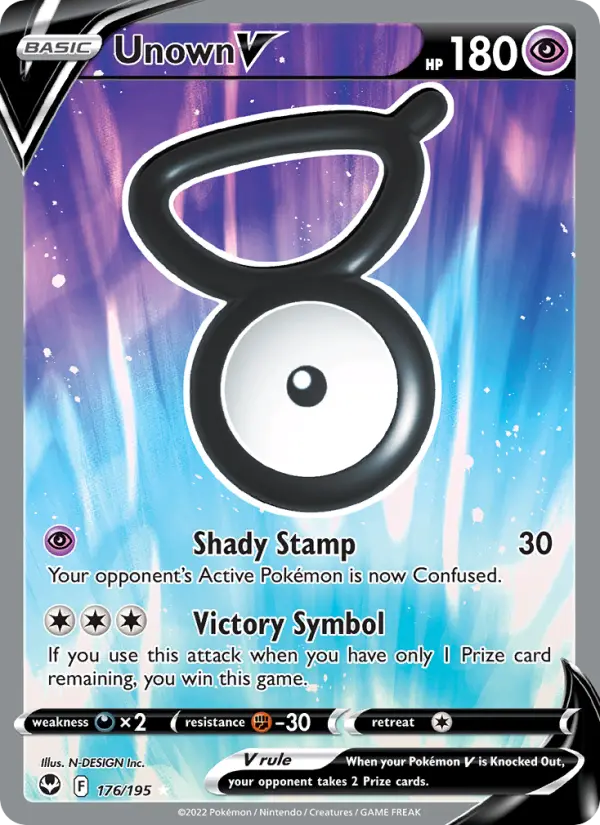 Unown V #176 — Silver Tempest