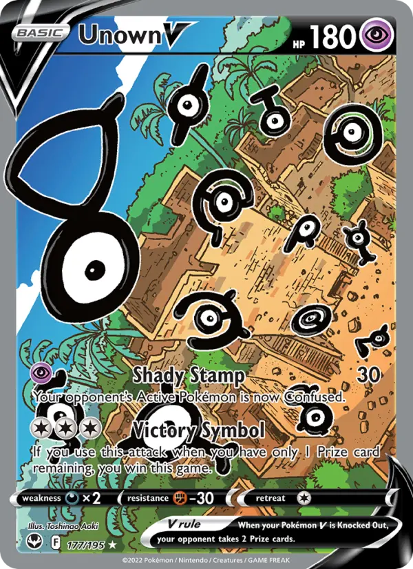 Unown V #177 — Silver Tempest