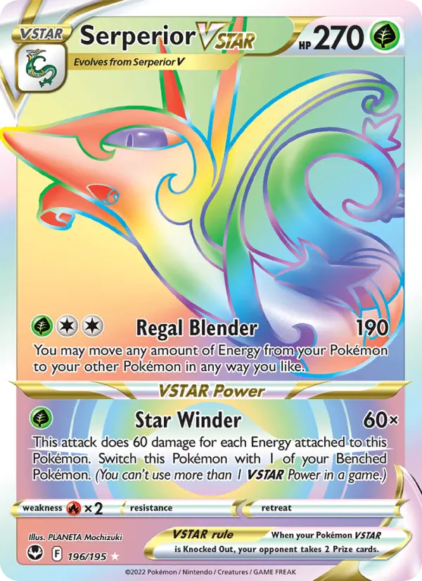 Serperior VSTAR #196 — Silver Tempest