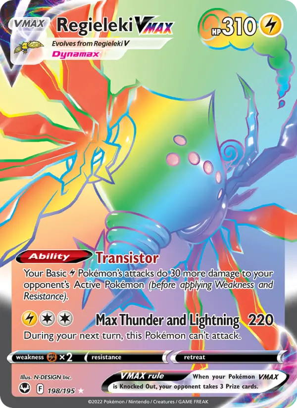 Regieleki VMAX #198 — Silver Tempest