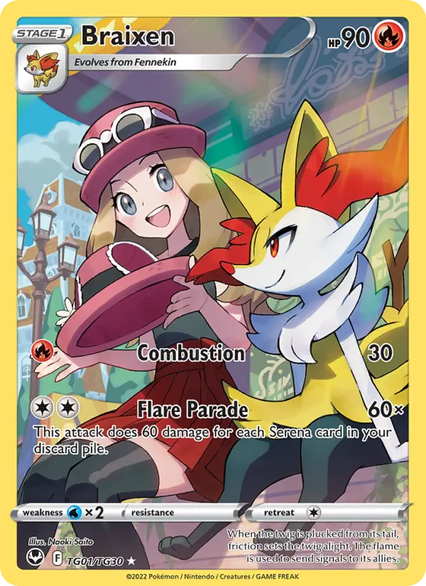 Braixen #TG01 — Silver Tempest