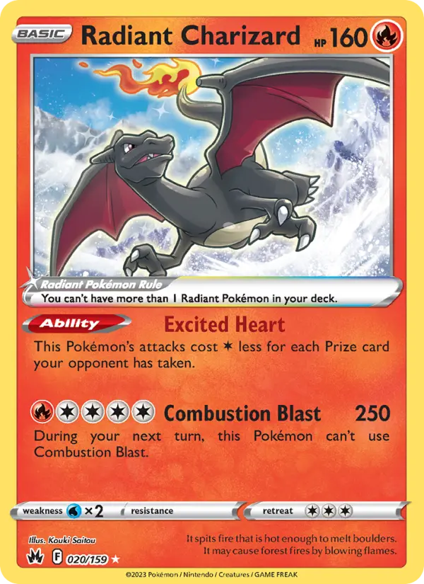 Radiant Charizard #020 — Crown Zenith