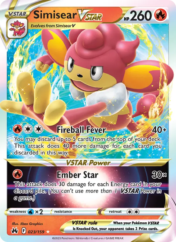 Simisear VSTAR #023 — Crown Zenith
