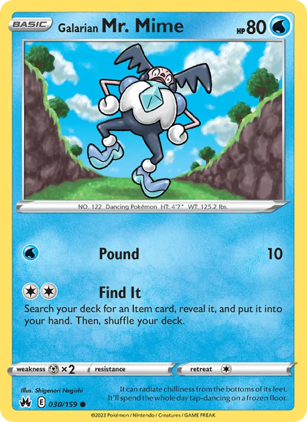Galarian Mr. Mime #030 — Crown Zenith
