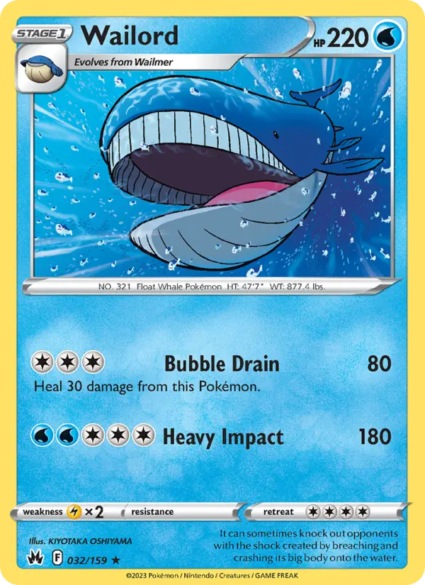 Wailord #032 — Crown Zenith