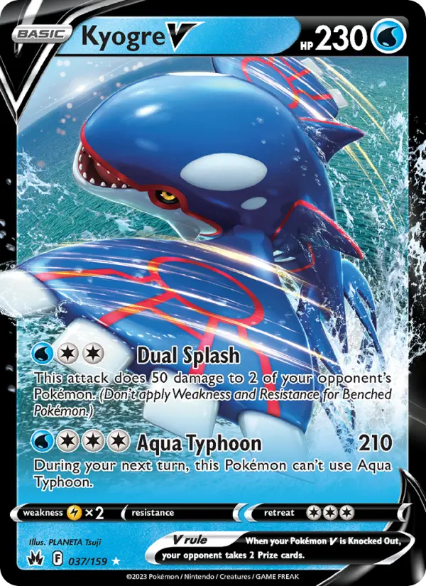 Kyogre V #037 — Crown Zenith