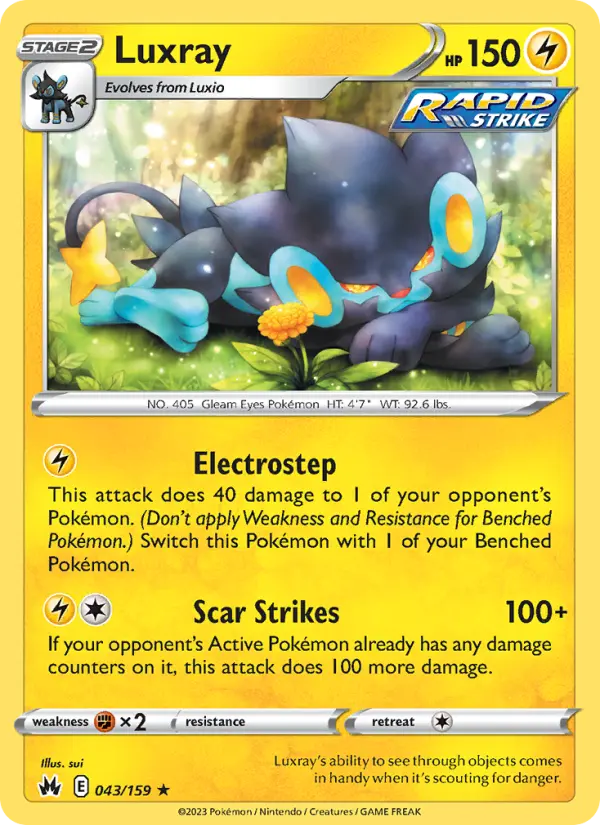 Luxray #043 — Crown Zenith