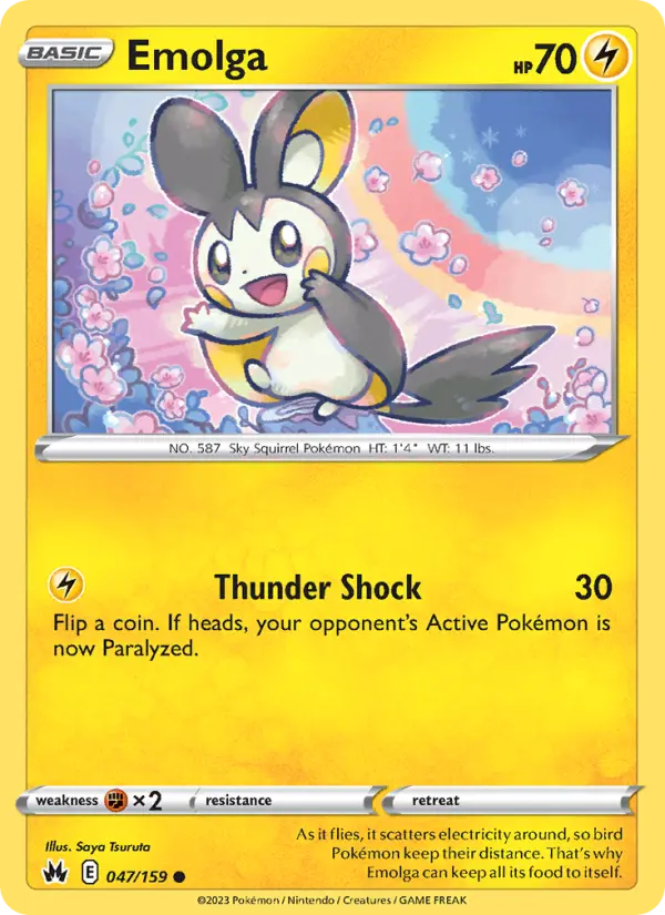 Emolga #047 — Crown Zenith