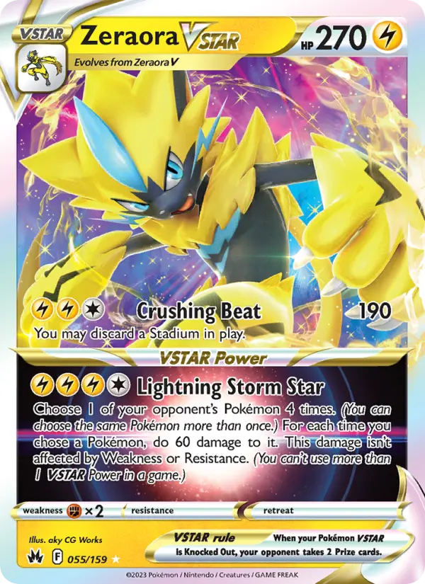 Zeraora VSTAR #055 — Crown Zenith