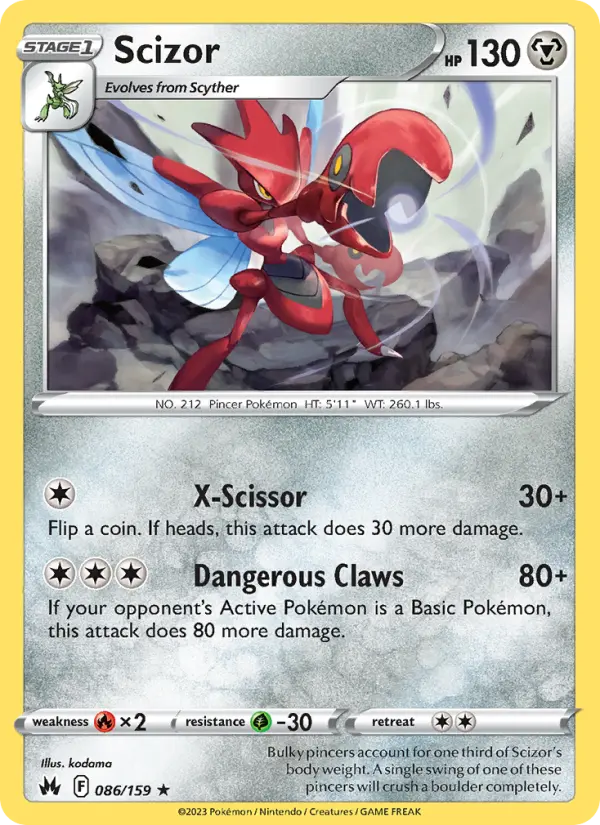 Scizor #086 — Crown Zenith