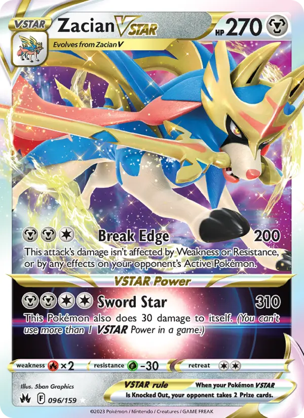 Zacian VSTAR #096 — Crown Zenith