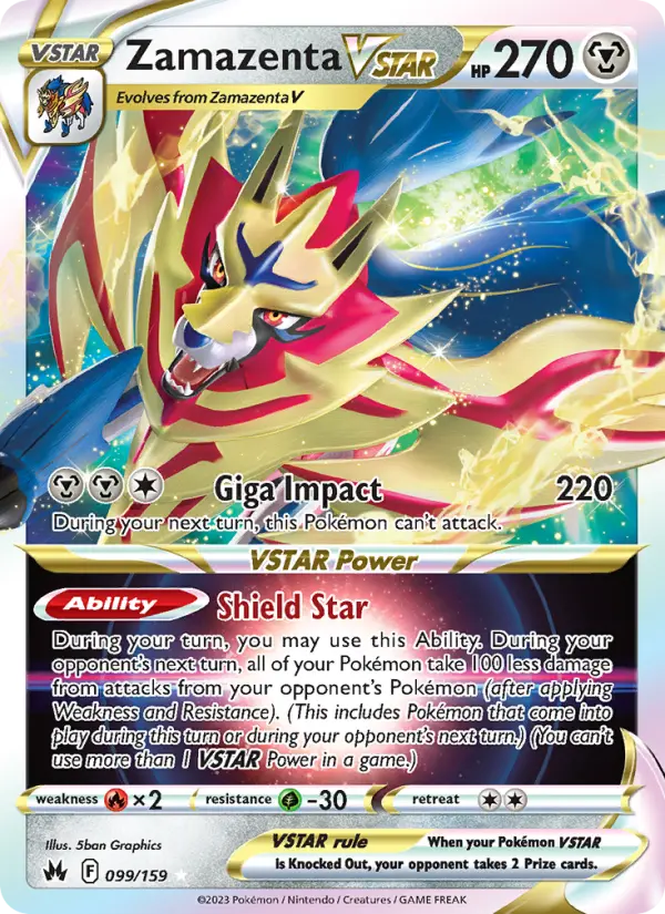 Zamazenta VSTAR #099 — Crown Zenith