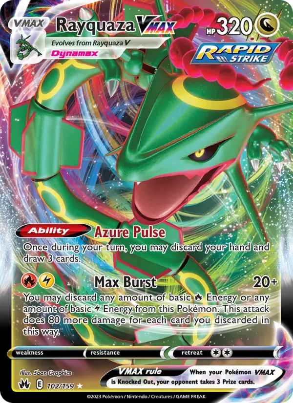 Rayquaza VMAX #102 — Crown Zenith