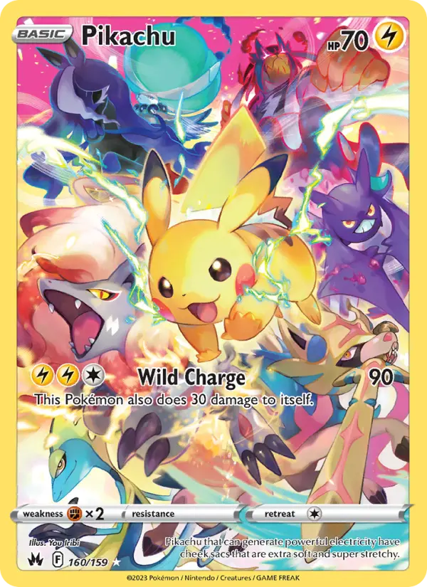 Pikachu #160 — Crown Zenith