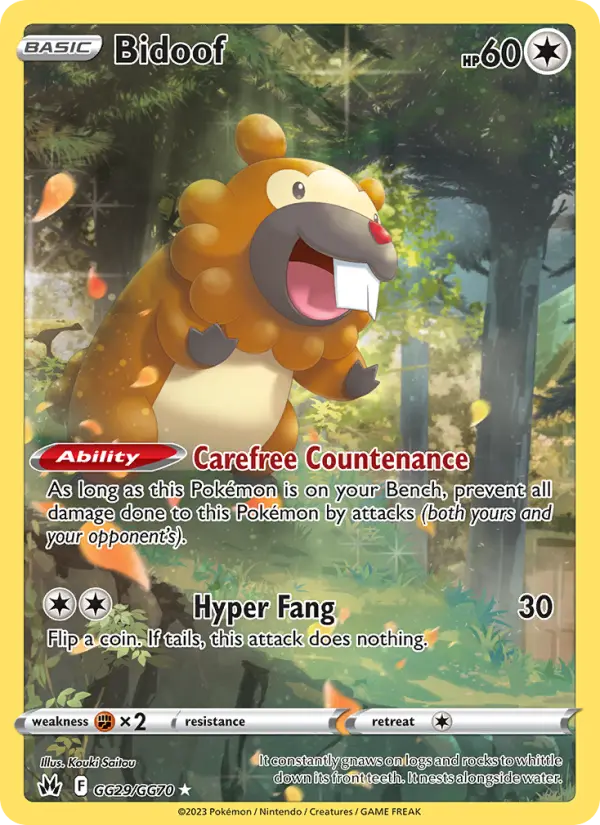 Bidoof #GG29 — Crown Zenith