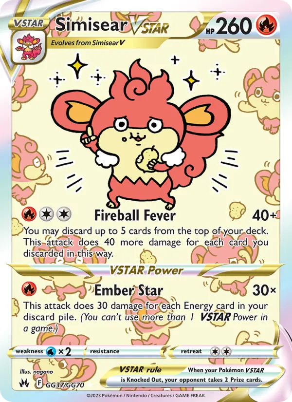 Simisear VSTAR #GG37 — Crown Zenith