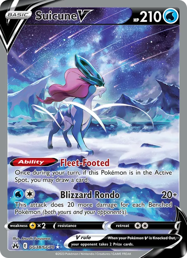 Suicune V #GG38 — Crown Zenith