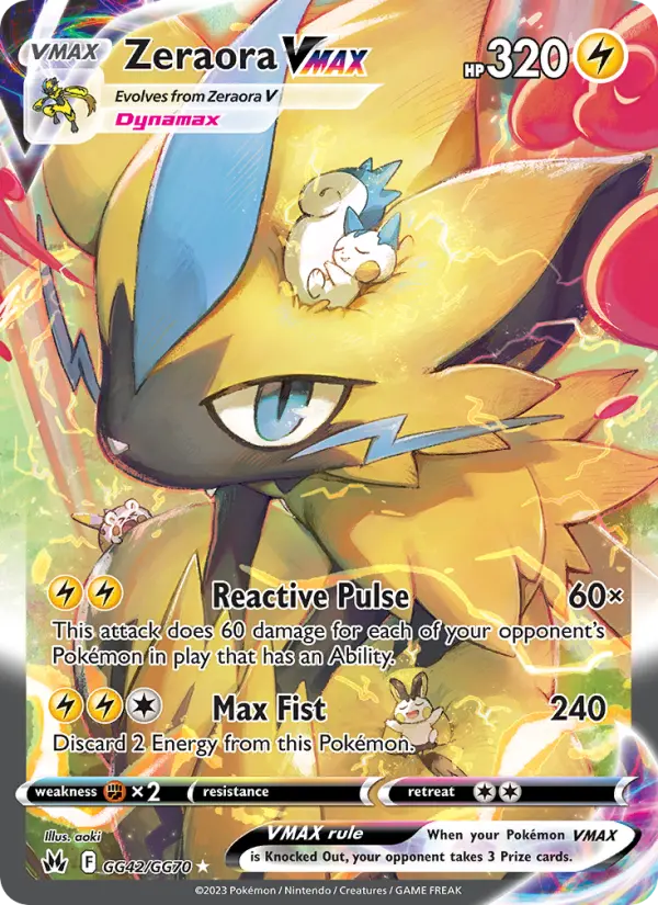 Zeraora VMAX #GG42 — Crown Zenith