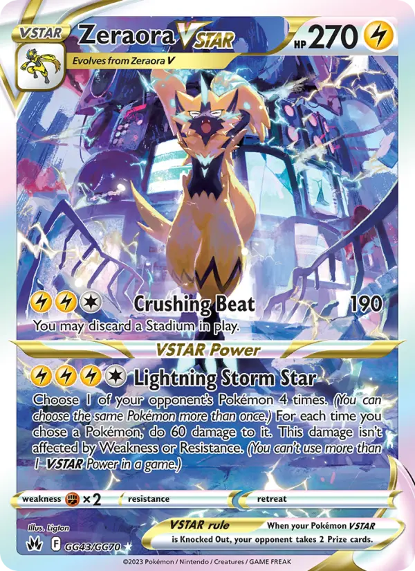 Zeraora VSTAR #GG43 — Crown Zenith