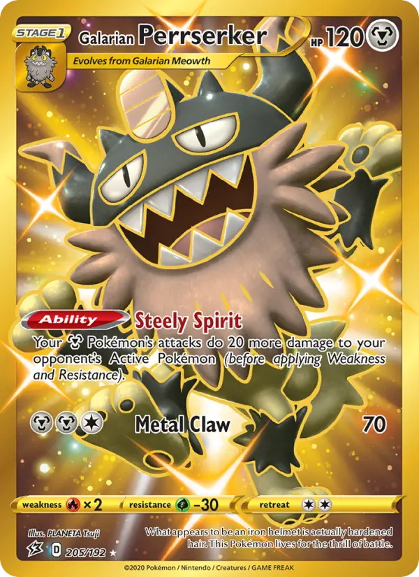 Galarian Perrserker #205 — Rebel Clash