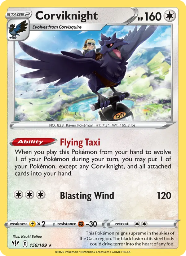 Corviknight #156 — Darkness Ablaze