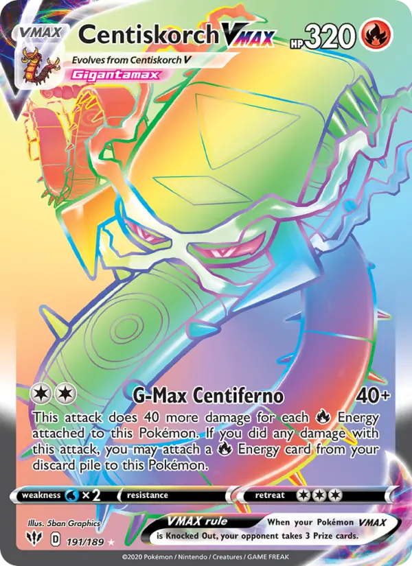 Centiskorch VMAX #191 — Darkness Ablaze