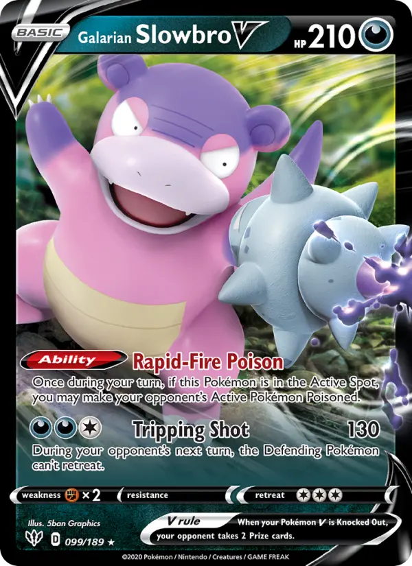 Galarian Slowbro V #99 — Darkness Ablaze