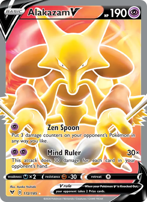 Alakazam V #172 — Vivid Voltage