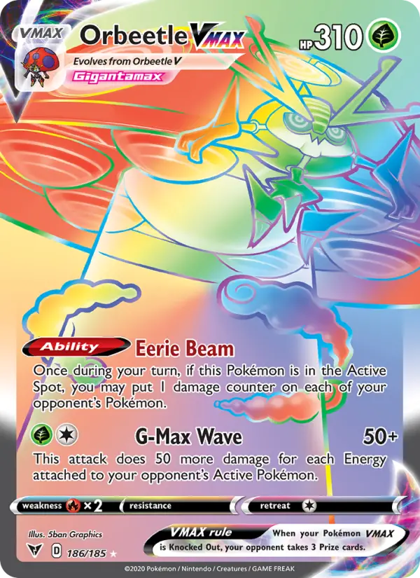 Orbeetle VMAX #186 — Vivid Voltage