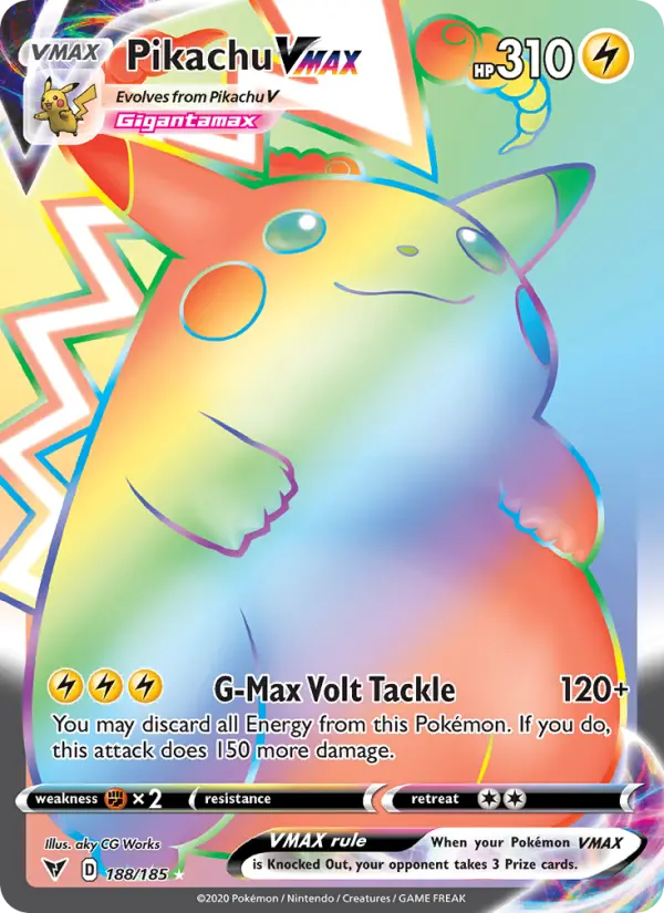 Pikachu VMAX #188 — Vivid Voltage