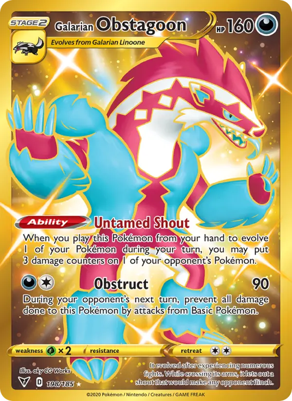 Galarian Obstagoon #198 — Vivid Voltage