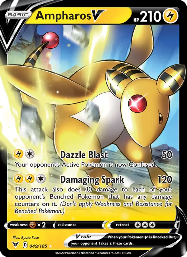 Ampharos V #49 — Vivid Voltage
