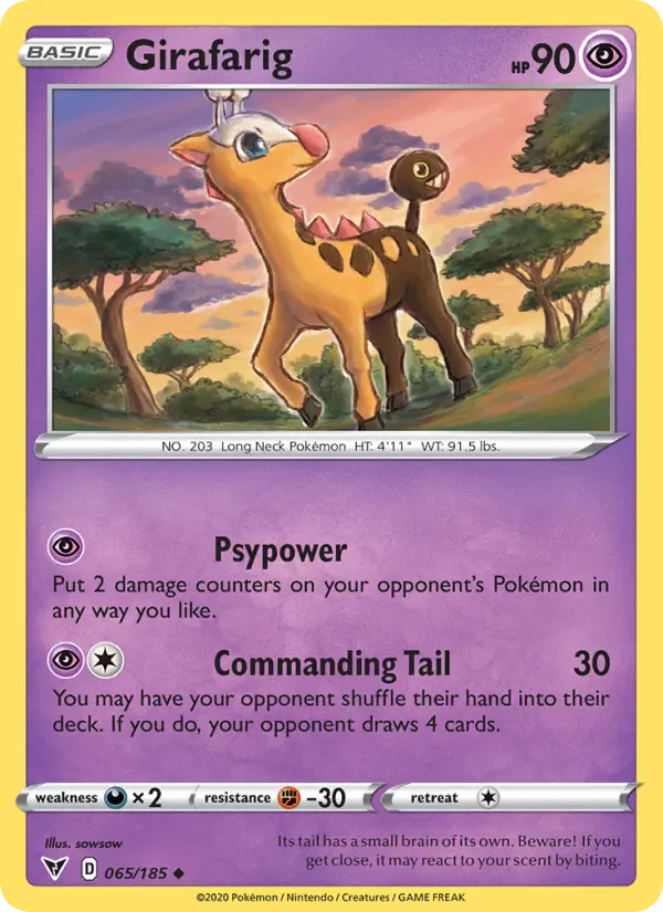 Girafarig #65 — Vivid Voltage