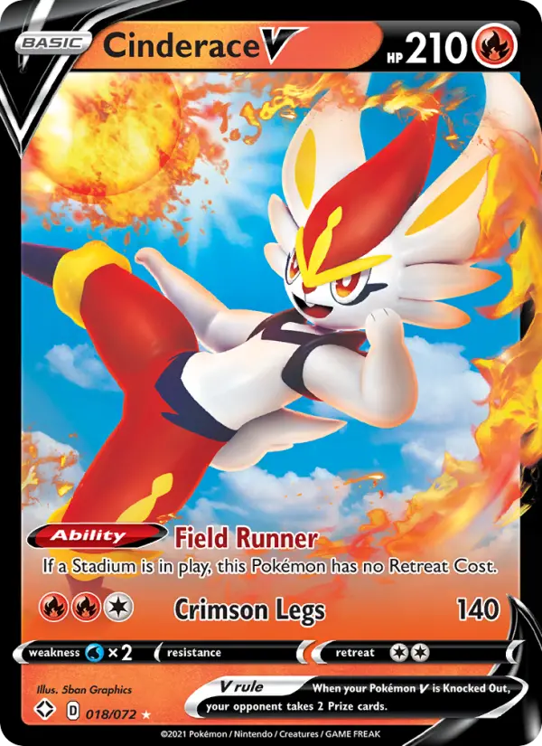 Cinderace V #18 — Shining Fates