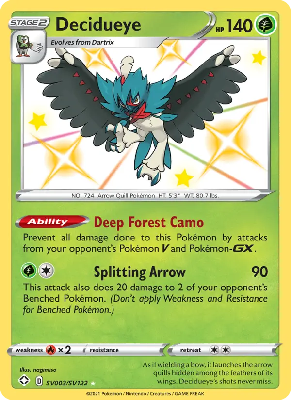 Decidueye #SV003 — Shining Fates