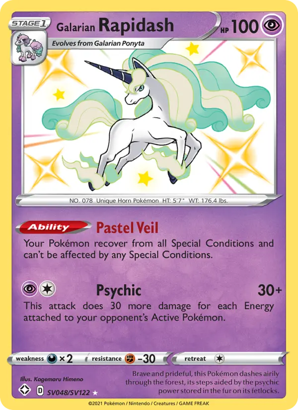 Galarian Rapidash #SV048 — Shining Fates