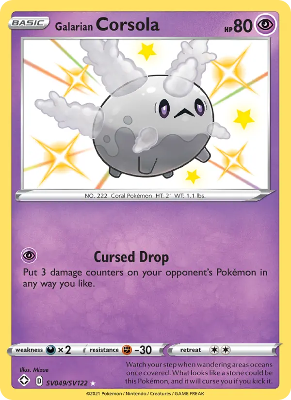 Galarian Corsola #SV049 — Shining Fates