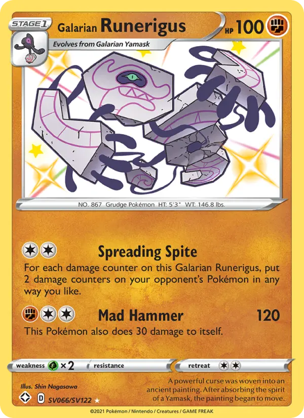 Galarian Runerigus #SV066 — Shining Fates