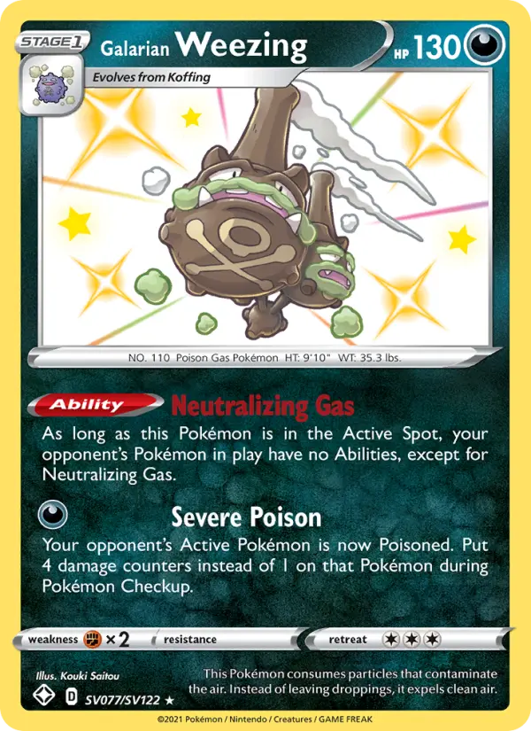 Galarian Weezing #SV077 — Shining Fates