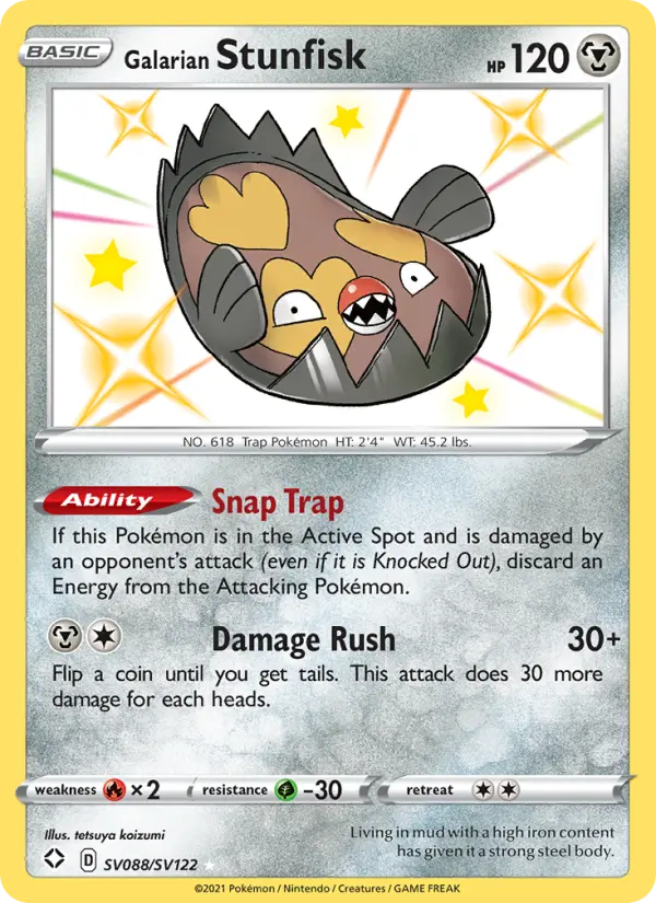 Galarian Stunfisk #SV088 — Shining Fates
