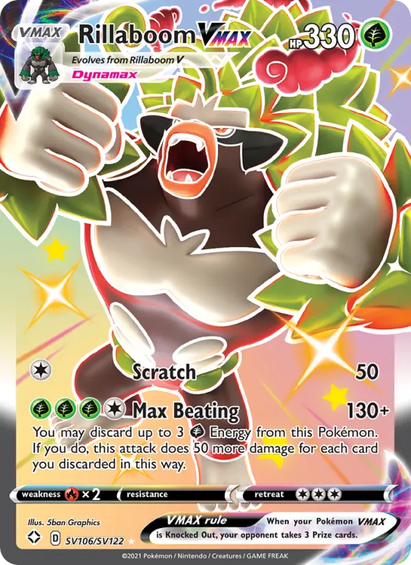 Rillaboom VMAX #SV106 — Shining Fates