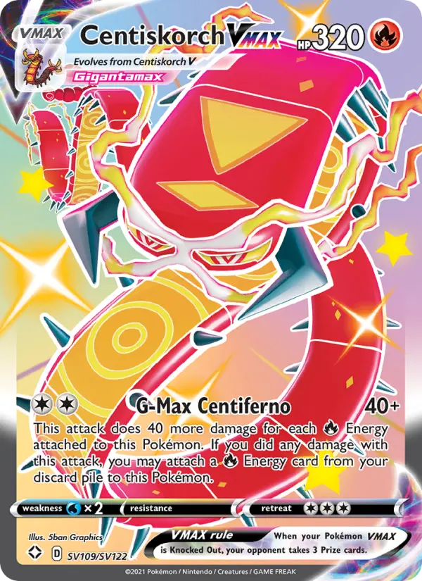 Centiskorch VMAX #SV109 — Shining Fates
