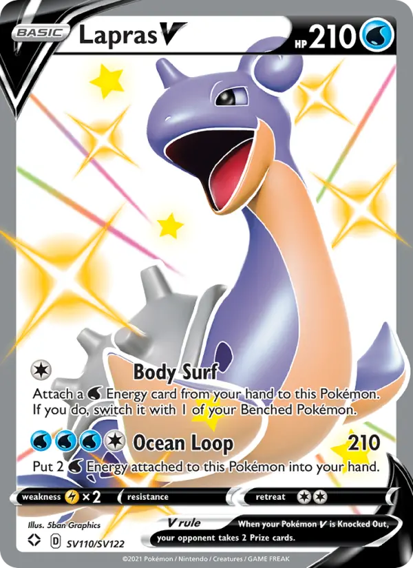 Lapras V #SV110 — Shining Fates