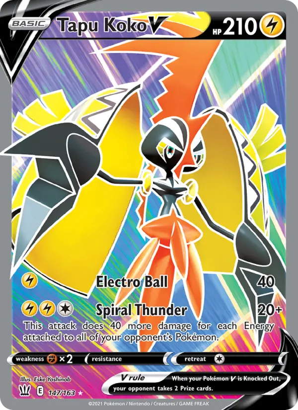 Tapu Koko V #147 — Battle Styles